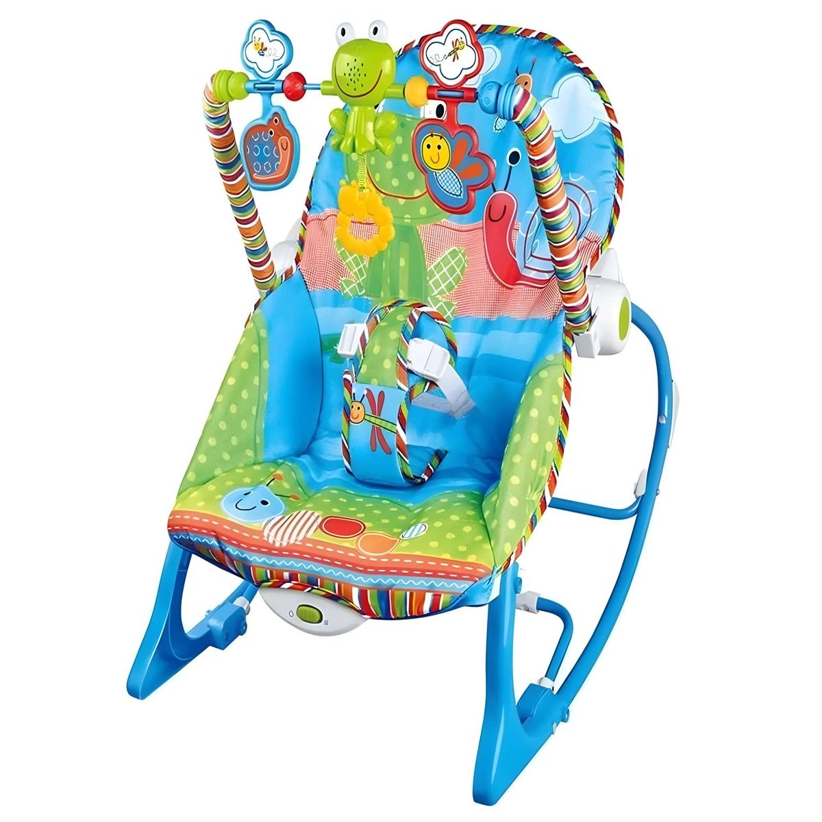 GENERICO - Silla Mecedora Para Bebé con vibracion  Azul