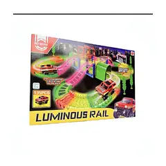 GENERICO - Pista de carrera auto riel luminoso grande 135pc