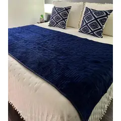 DEKOHOME - Piecera cama Plush Azul