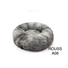 GENERICO - Cama para Mascotas Acolchada y Peludita 50cm Gris Jaspeado