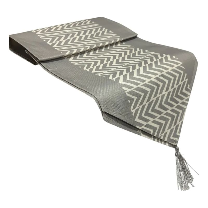 NICE - Camino de Mesa Rectangular Lino Gris 180x38 cm