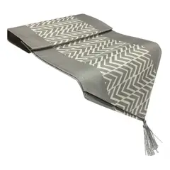 NICE - Camino de Mesa Rectangular Lino Gris 180x38 cm