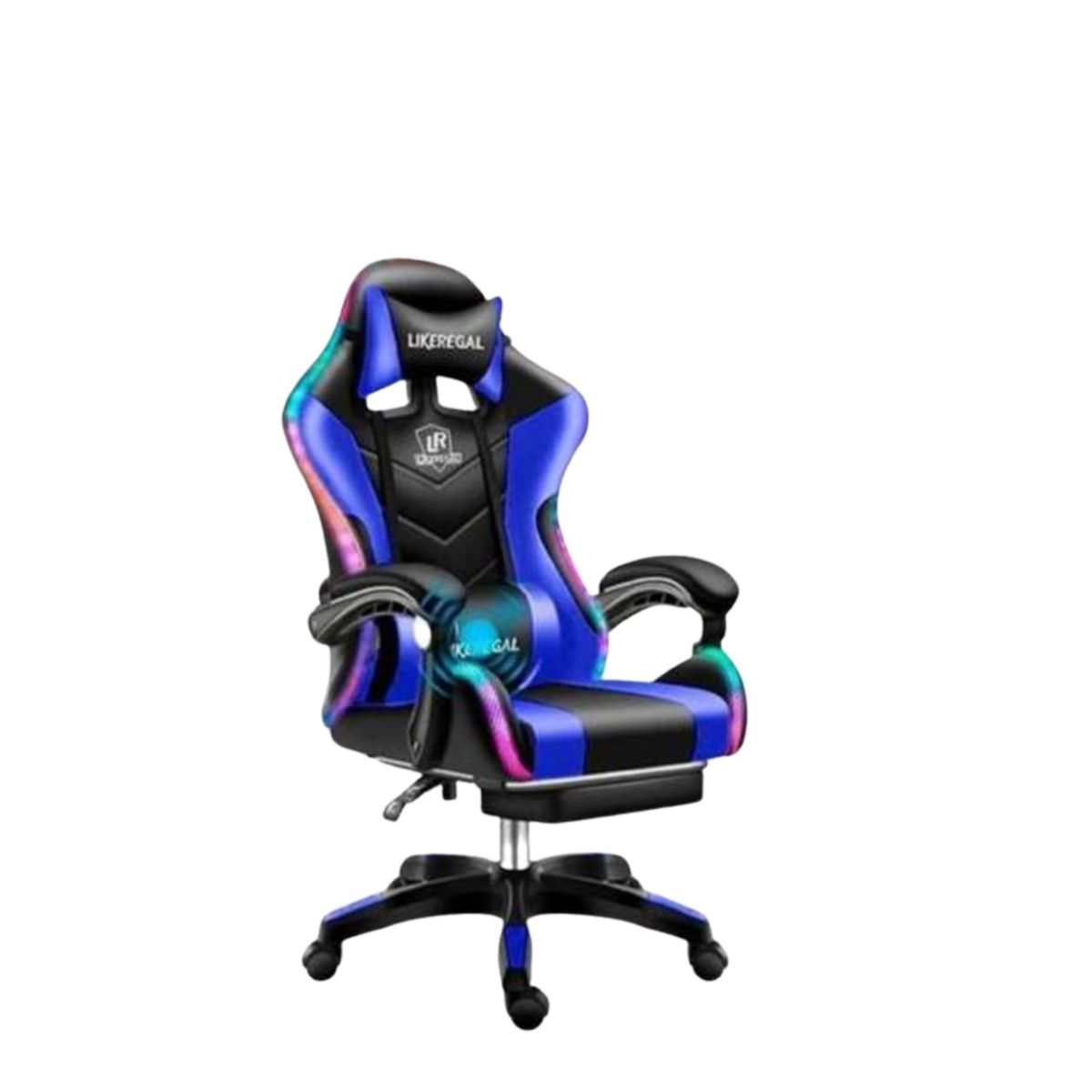 GENERICO - Silla De Escritorio Gamer Ergonómica Luz Led Rgb Masajeador SKU CF