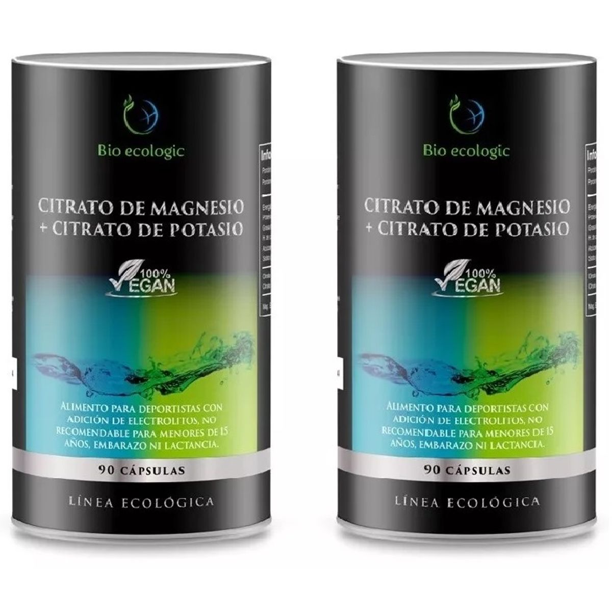 ZEO SPORT - Pack Citrato Magnesio + Citrato Potasio Puros Zeo 2x90 Capsulas