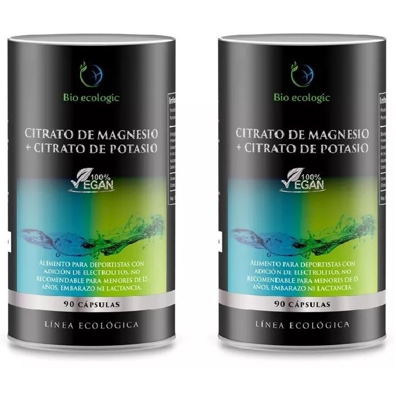 ZEO SPORT - Pack Citrato Magnesio + Citrato Potasio Puros Zeo 2x90 Capsulas