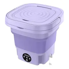 GENERICO - Mini Lavadora Portatil 8L con Luz Azul Desinfectante Compacta Plegable y de Bajo Consumo