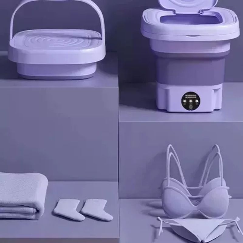 GENERICO - Mini Lavadora Portátil Con Desinfectar De Luz Azul 8l color variado