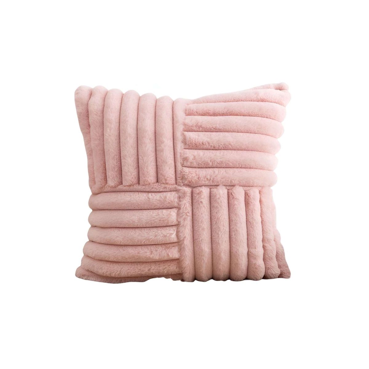 GENERICO - PACK DE 4 FUNDAS PELUDA EMPALMADA ROSA