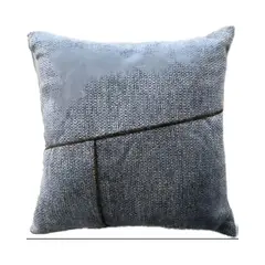 GENERICO - PACK DE 4 FUNDAS CHENILLE CON LINEAS AZUL