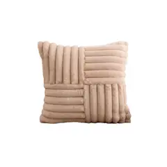 GENERICO - JUEGO DE 2 FUNDAS PELUDA EMPALMADA BEIGE…