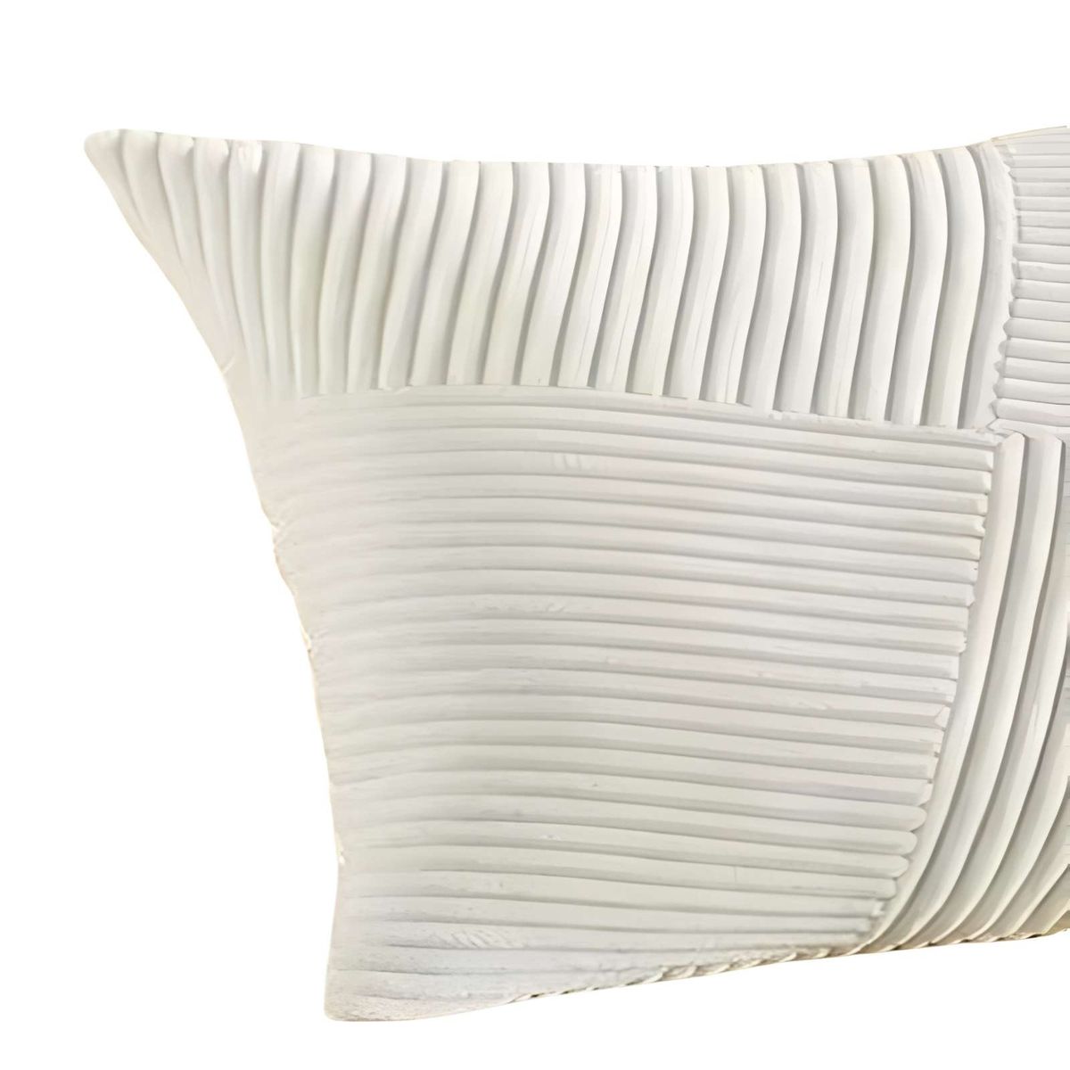 GENERICO - JUEGO DE 2 FUNDAS DE COJIN FELPA BLANCO