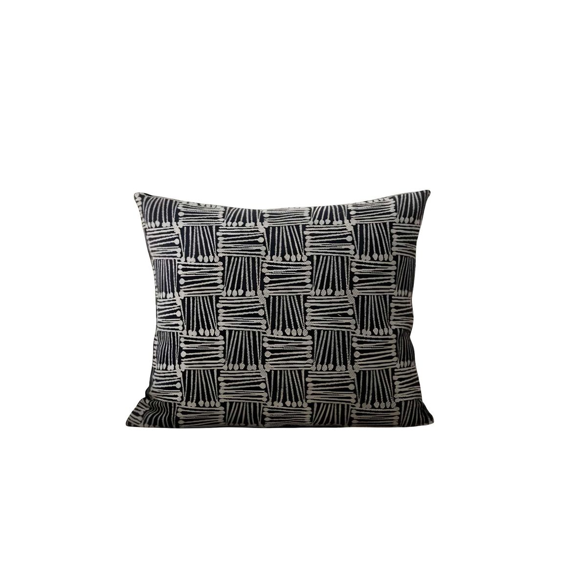 GENERICO - JUEGO DE 2 FUNDAS DE COJIN CUADROS NEGRO…