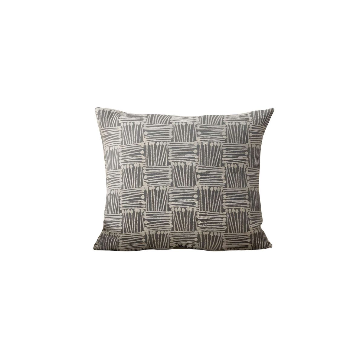 GENERICO - JUEGO DE 2 FUNDAS DE COJIN CUADROS GRIS