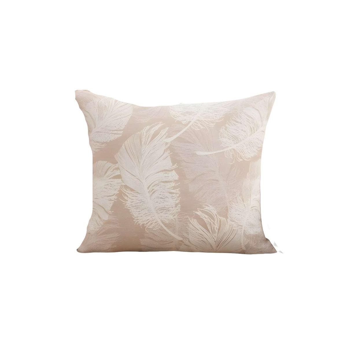 GENERICO - JUEGO DE 4 FUNDAS DE COJIN DE HOJAS BEIGE…