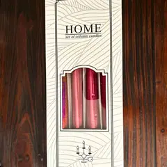 BOHEMIK - Set de 4 Velas Columnas tono Metálicos color Rojo