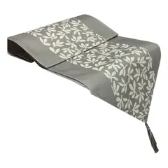 NICE - Camino de Mesa Rectangular Lino Gris Flores 180x38 cm