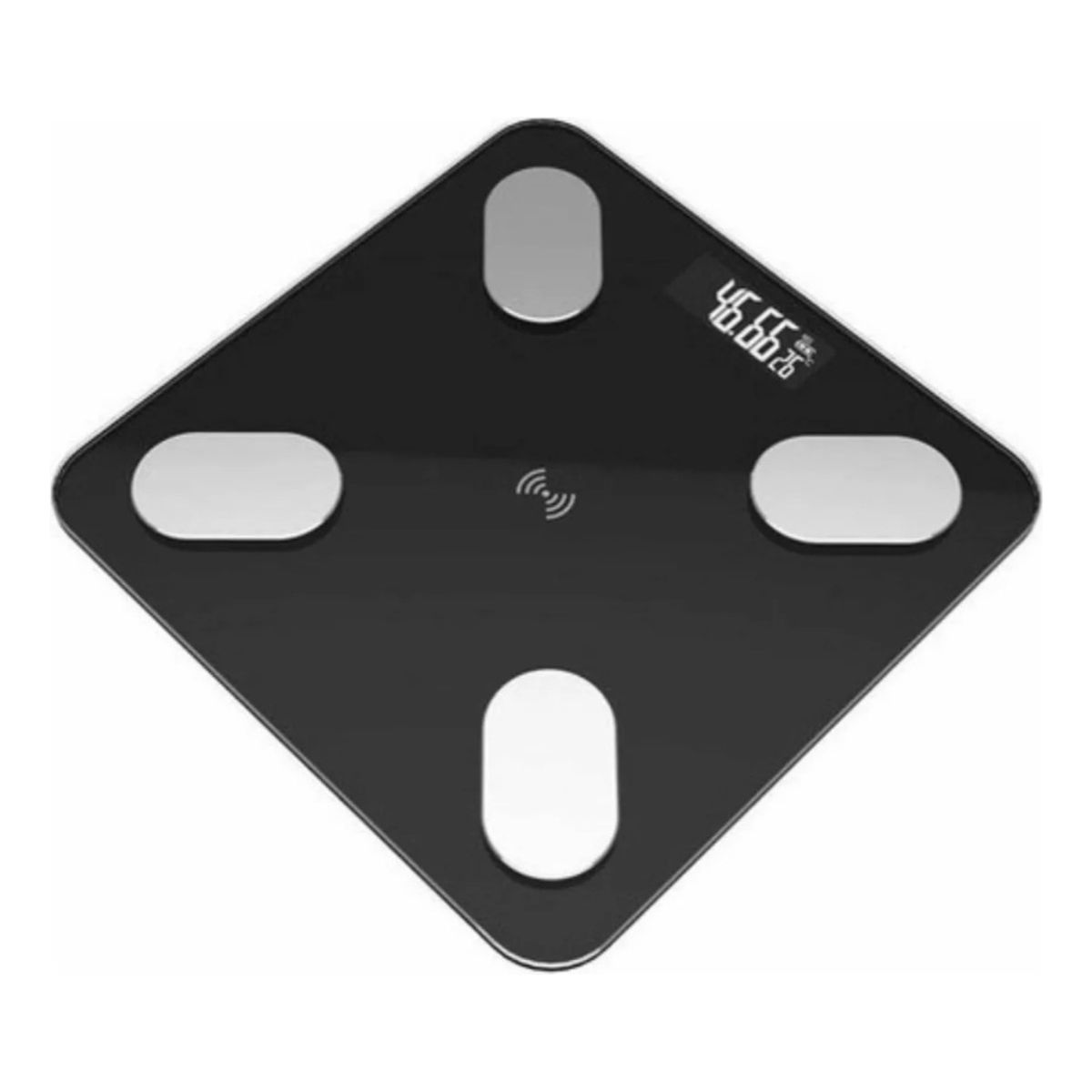 GENERICO - Bascula Pesa Genérica Vidrio 180kg Inteligente Con Bluetooth Digital Negro