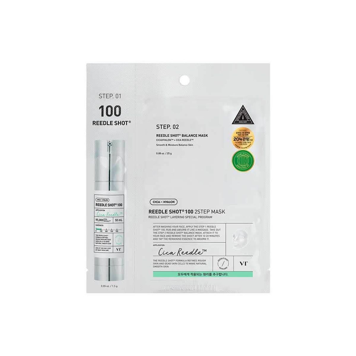 VT COSMETICS - Mascarilla 2 Pasos Mild Reedle Shot 100 VT Cosmetics