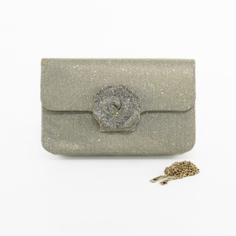 MAILEA - Cartera De Noche Rosa Central Tela Mailea
