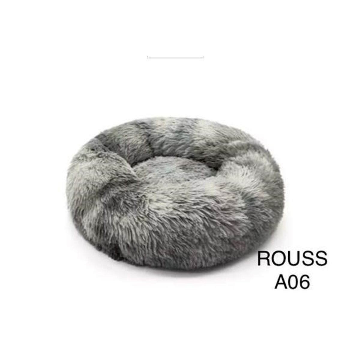 GENERICO - Cama para Mascotas Acolchada y Peludita 60cm Gris Jaspeado