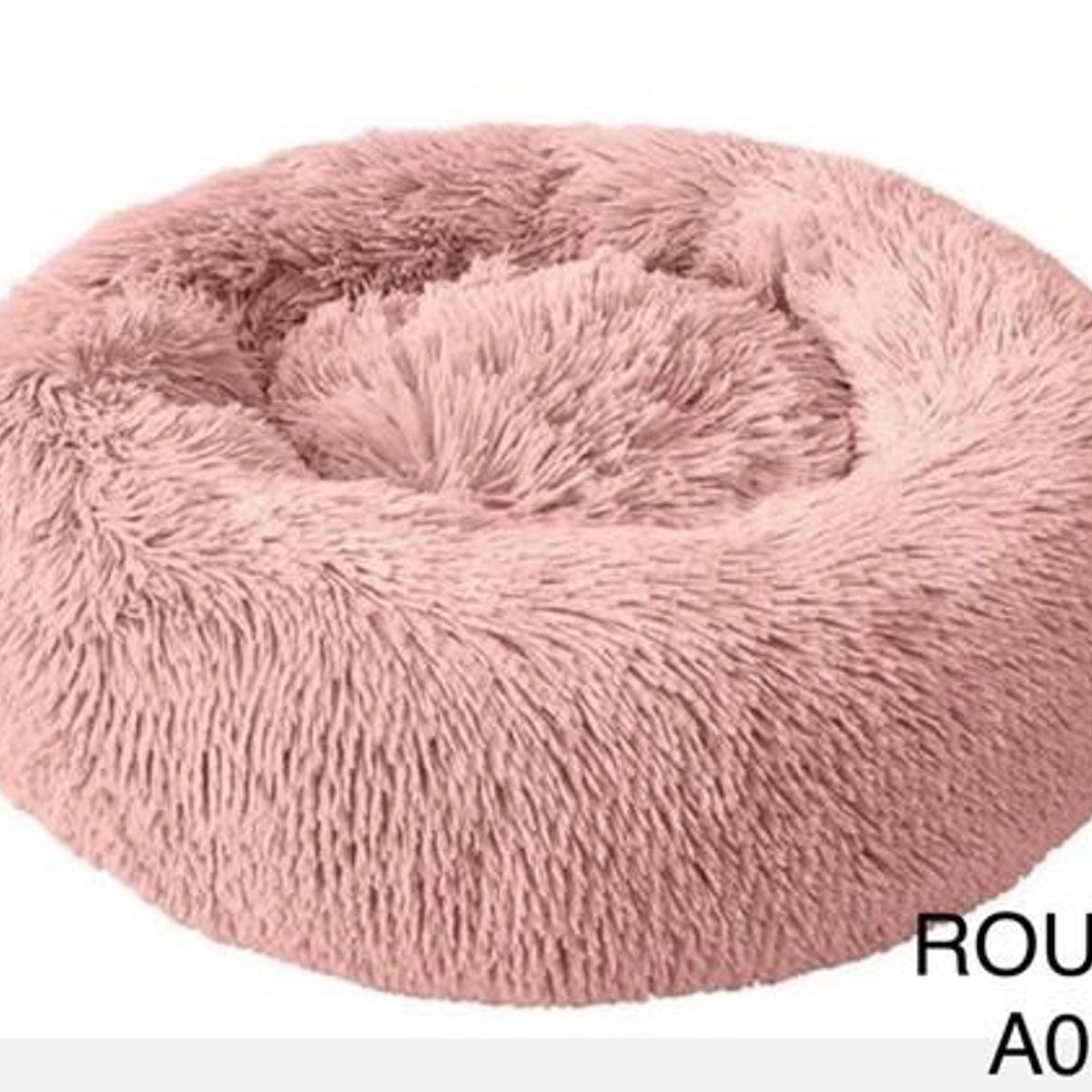 GENERICO - Cama para Mascotas Acolchada y Peludita 60cm Palo Rosa