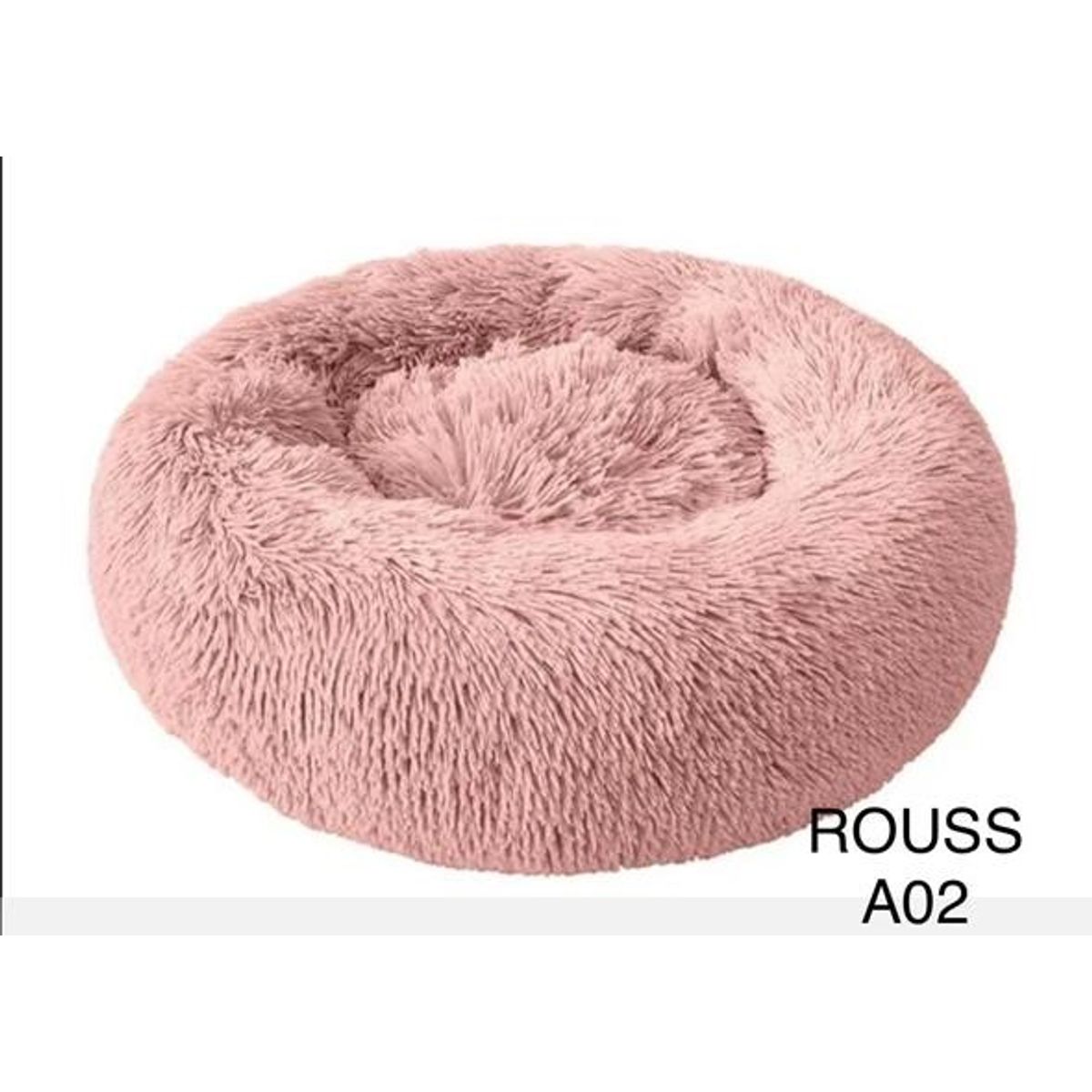GENERICO - Cama para Mascotas Acolchada y Peludita 60cm Palo Rosa