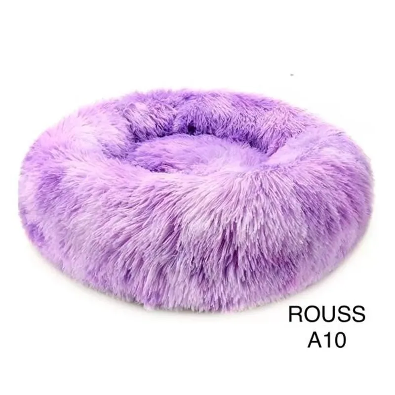 GENERICO - Cama para Mascotas Acolchada y Peludita 70cm Violeta J