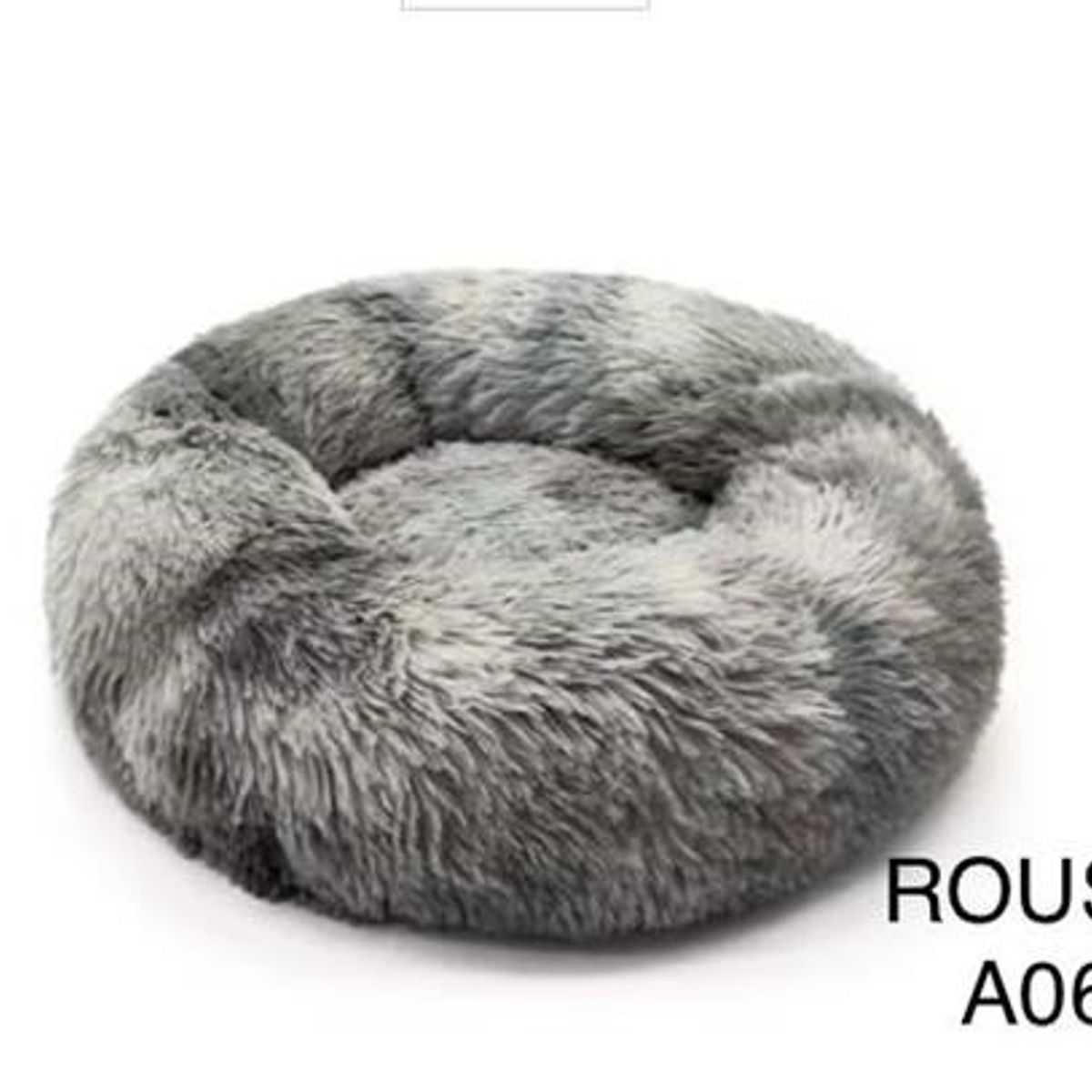 GENERICO - Cama para Mascotas Acolchada y Peludita 70cm Gris Jaspeado
