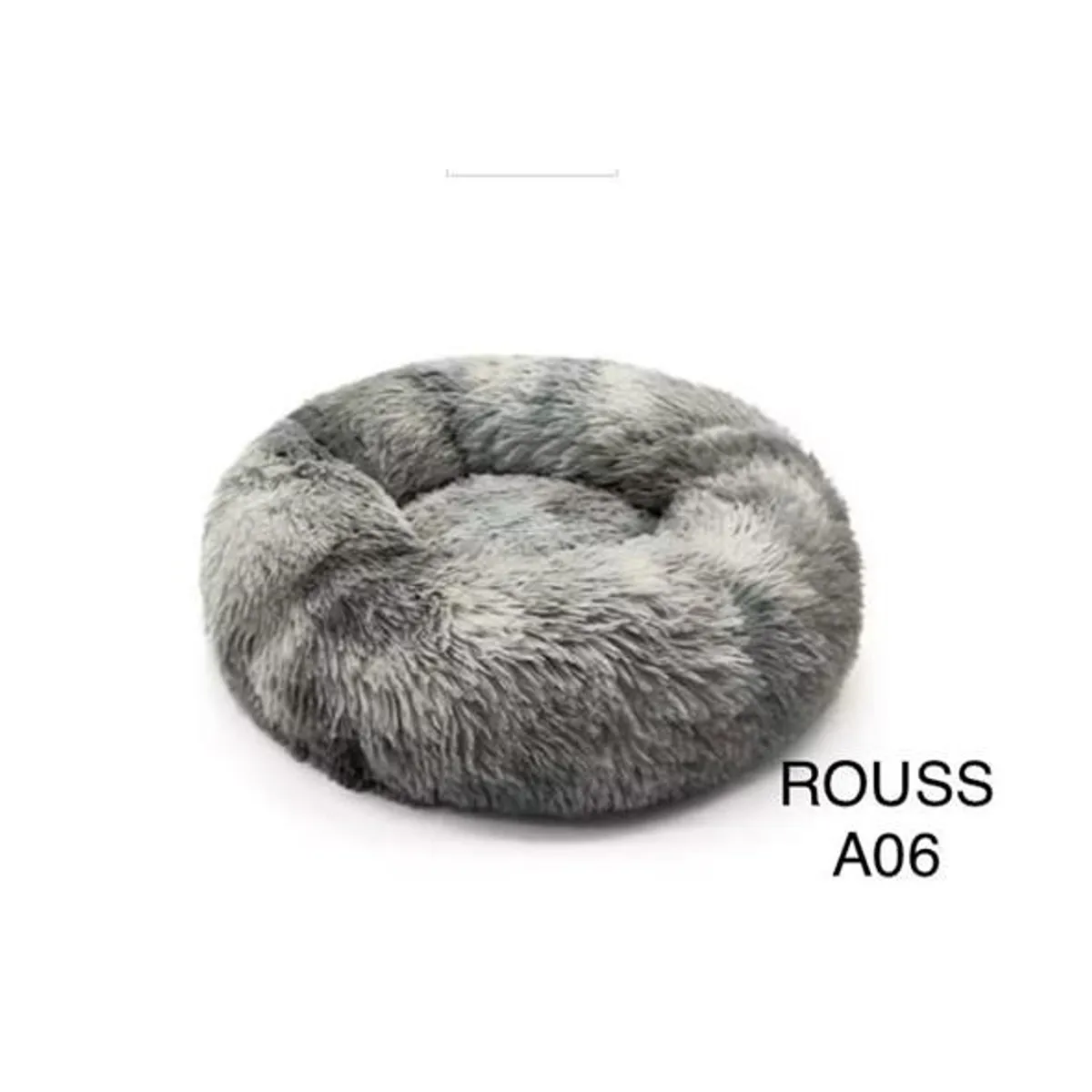 GENERICO - Cama para Mascotas Acolchada y Peludita 70cm Gris Jaspeado