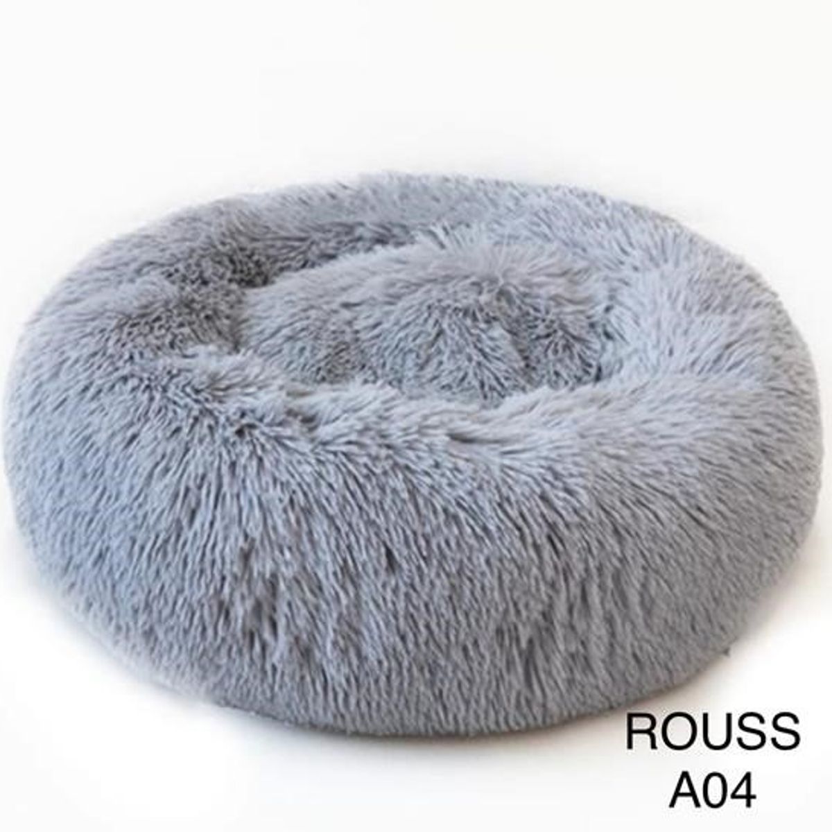 GENERICO - Cama para Mascotas Acolchada y Peludita 70cm Gris