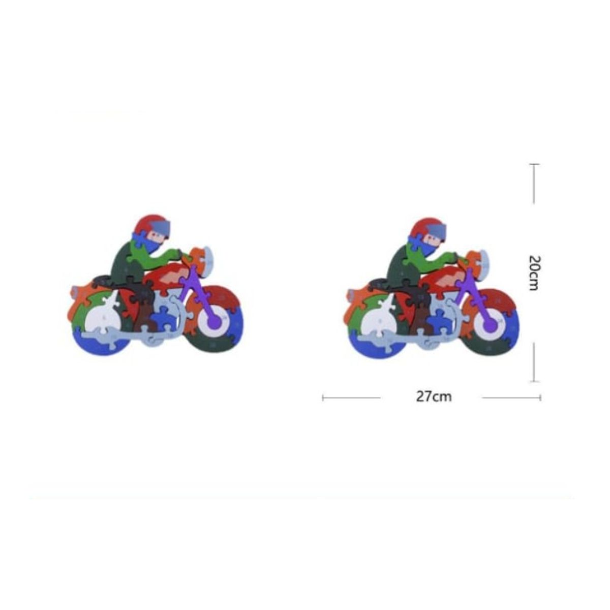 GENERICO - Puzzle Juguete Infantil Para Niños En Forma De Moto 20X27Cm
