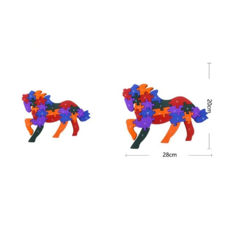 GENERICO - Puzzle Juguete Infantil En Forma De Caballo 20X27Cm