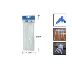 GENERICO - Barra De Pegamento 1,1 mm 30 Cm Silicona 5 Piezas