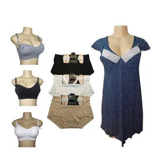 MEDIA LUNA - Kit maternal camisón sostenes lactancia calzones