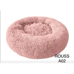 GENERICO - Cama para Mascotas Acolchada y Peludita 80cm Palo Rosa