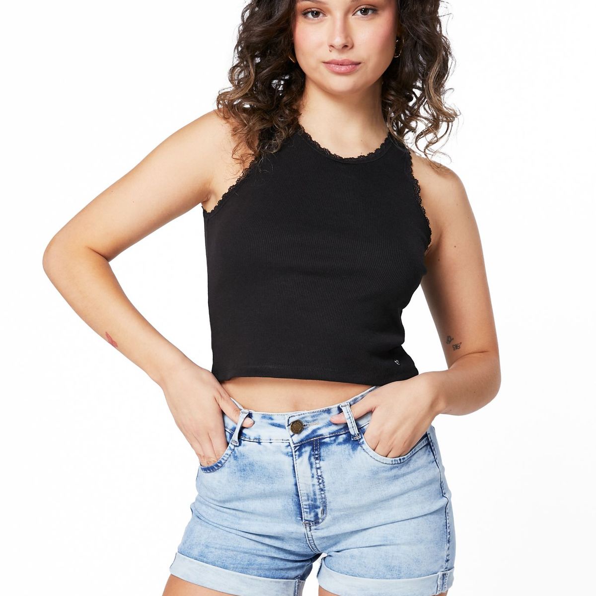 EFESIS - POLERA MUJER NOOSA SIN MAGAS BASICA - Negro