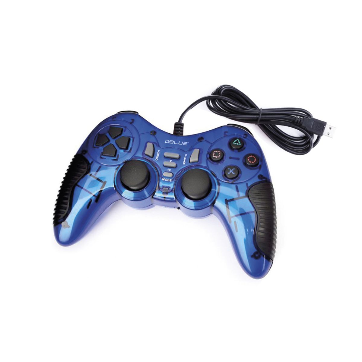 DBLUE - Joystick D-shock Usb Para Pc Color Azul - Ps