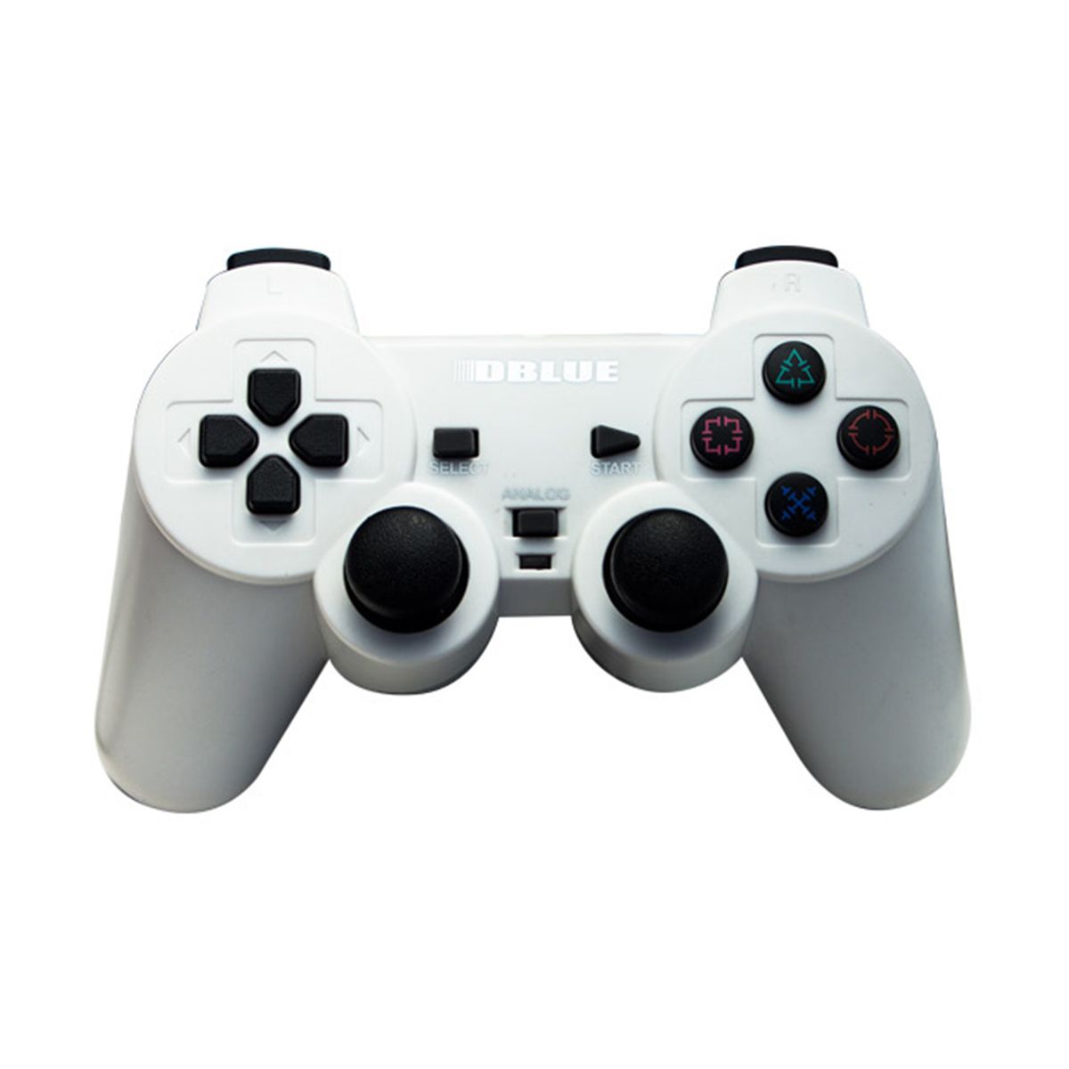 DBLUE - Joystick Usb Pc Con Vibración Color Blanco - Ps