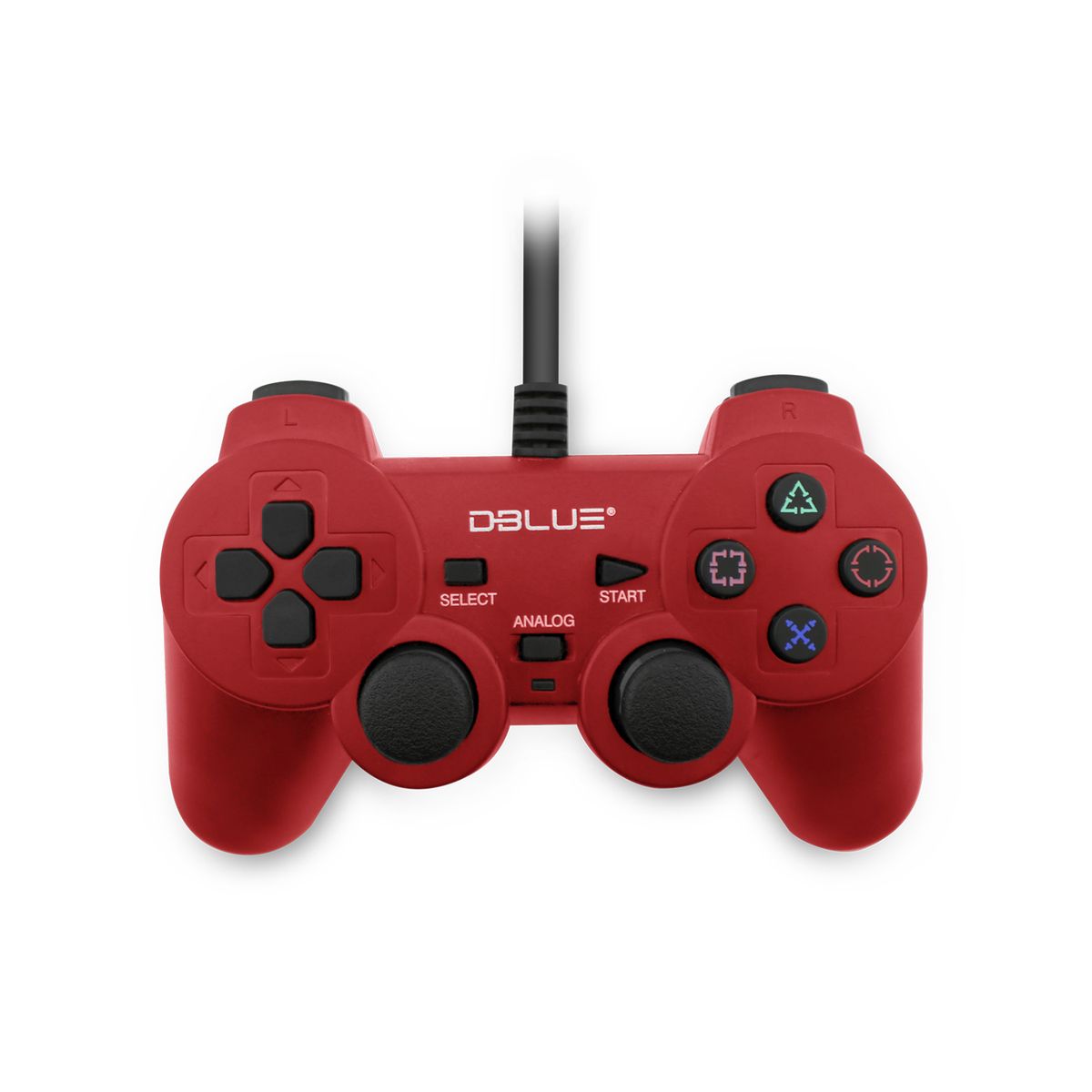 DBLUE - Joystick Usb Pc Con Vibración Color Rojo - Ps