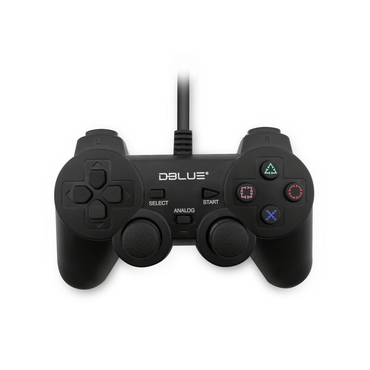 DBLUE - Joystick Usb Pc Con Vibración Color Negro - Ps
