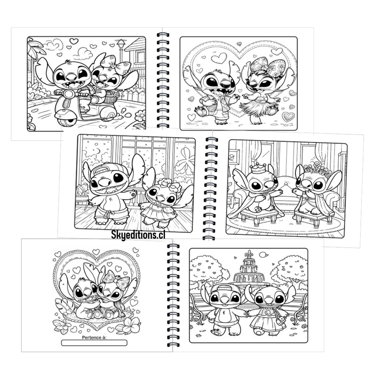 GENERICO - Libro Para Colorear De Stich & Angel