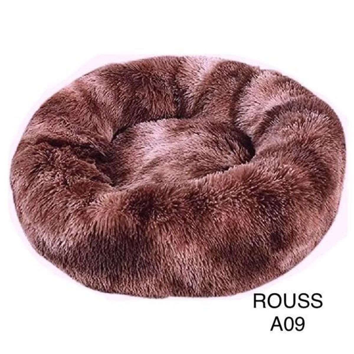 GENERICO - Cama para Mascotas Acolchada y Peludita 100cm Cafe Jaspeado