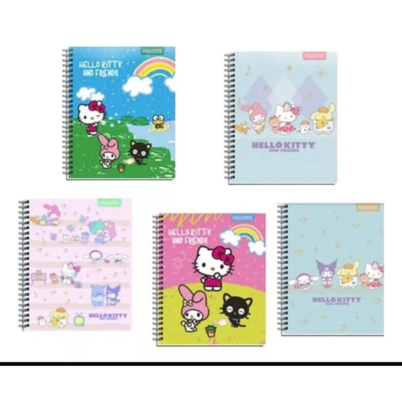 PROARTE - Pack 5 Cuadernos Universitarios hello kitty  100 Hojas