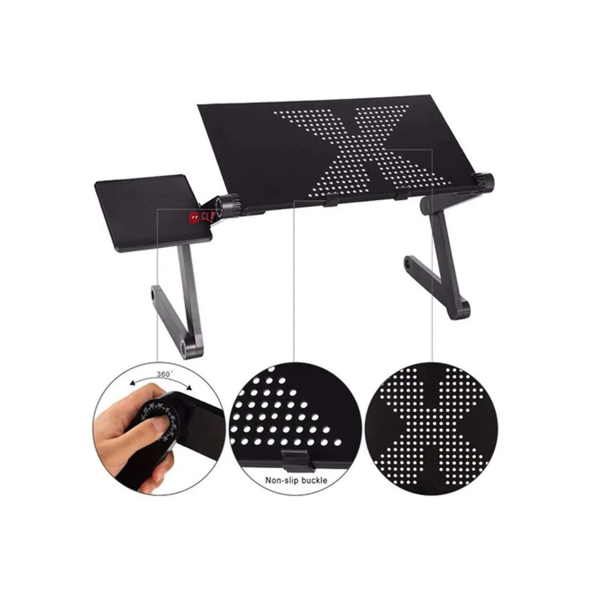 PUNTO STORE - Mesa Notebook Ajustable Ventilador Y Soporte Mouse - Ps