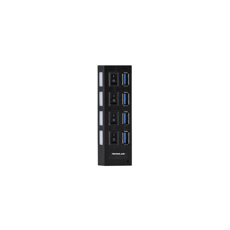 TECNOLAB - Hub Usb 4 Puertos 2.0 Con Interruptor Encendido - Ps
