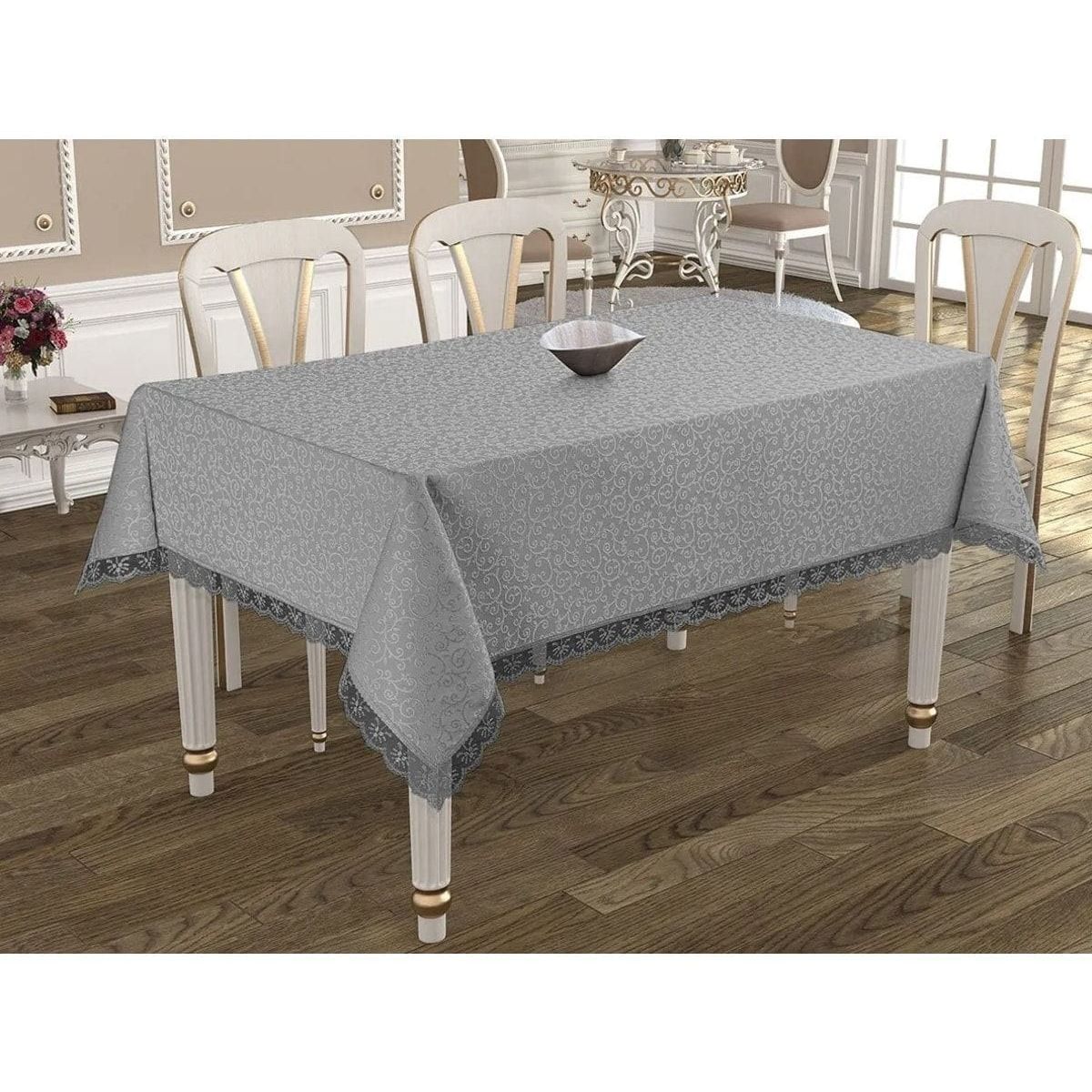 MROTTO - Mantel Rectangular Antimanchas Gris 160x220 cm