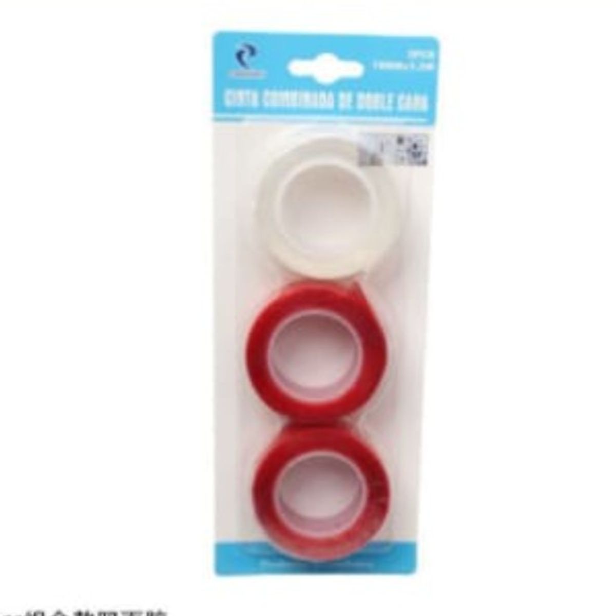 GENERICO - Cinta Adhesiva Combinada Doble Cara 19mm X 1,5M 3 Pcs
