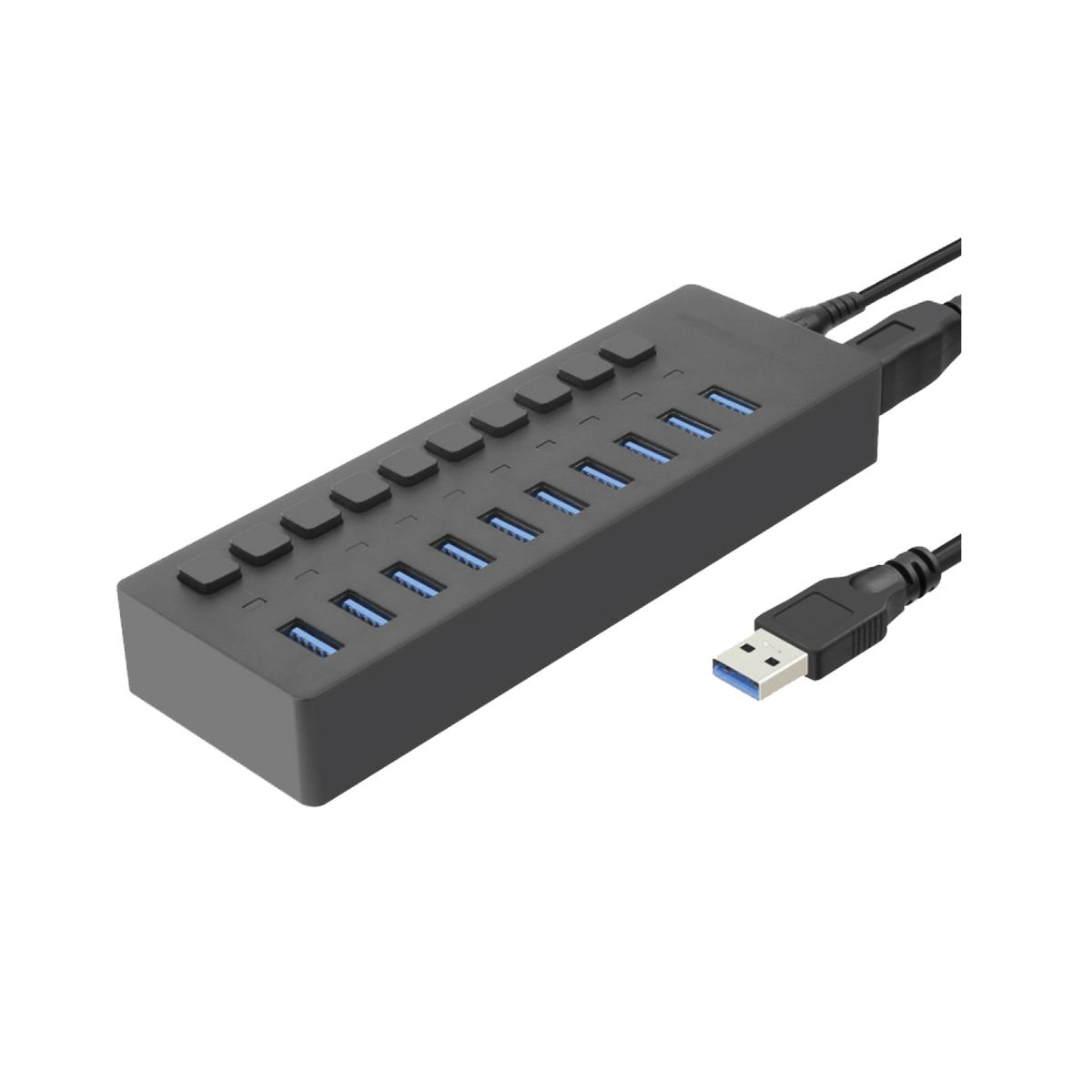 TECNOLAB - Hub Usb 10 Puertos 3.0 Ultra Veloz - Ps