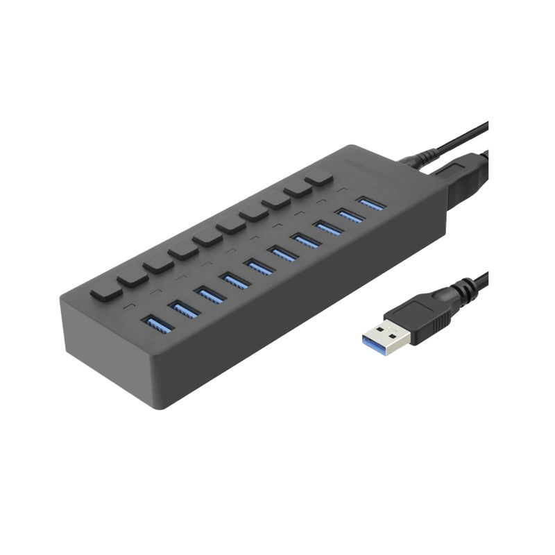 TECNOLAB - Hub Usb 10 Puertos 3.0 Ultra Veloz - Ps