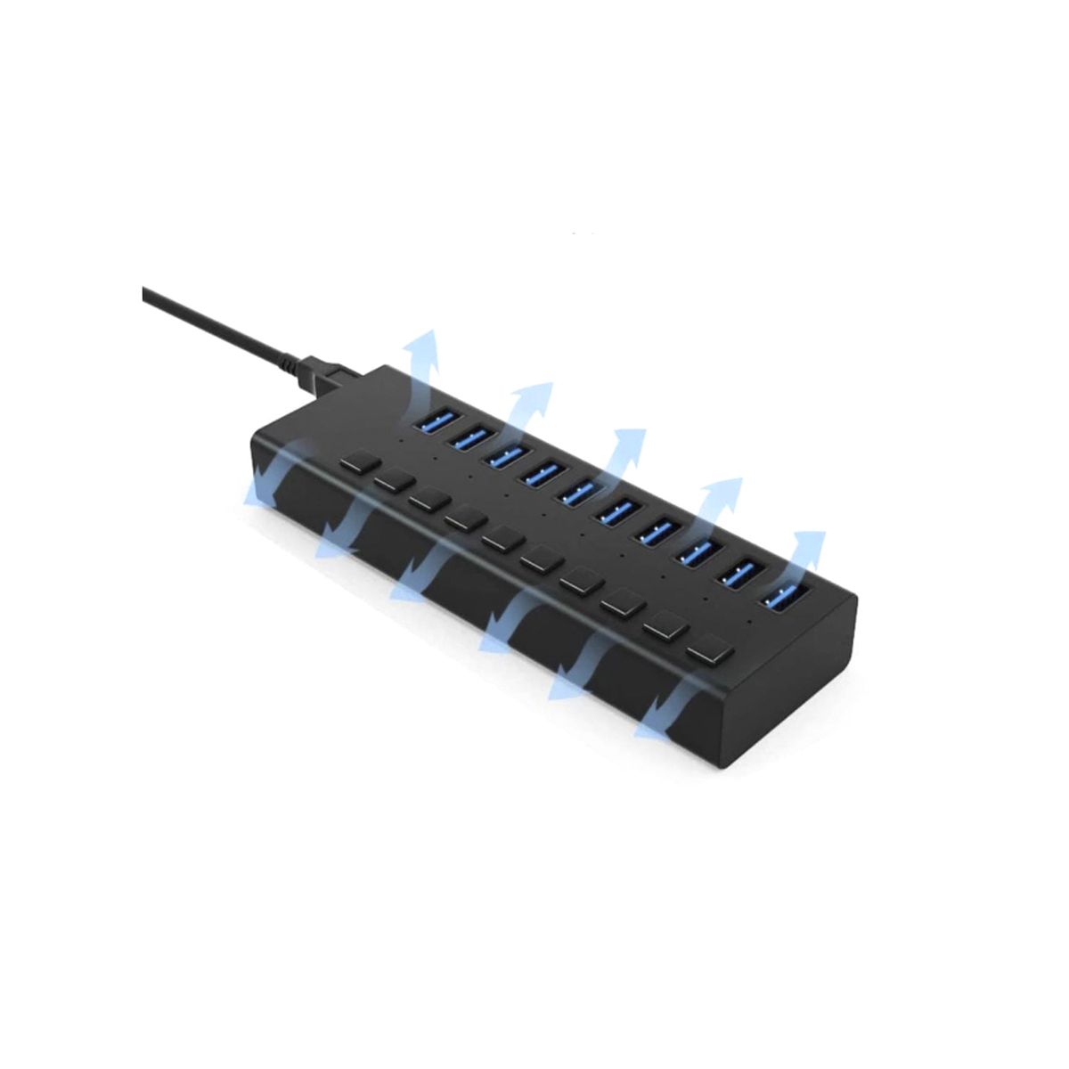 TECNOLAB - Hub Usb 10 Puertos 3.0 Ultra Veloz - Ps